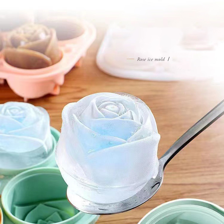 3D Rose Ice Molds 4 Holes Ice  - Kitchen Appliances On Sale 评论和价格
