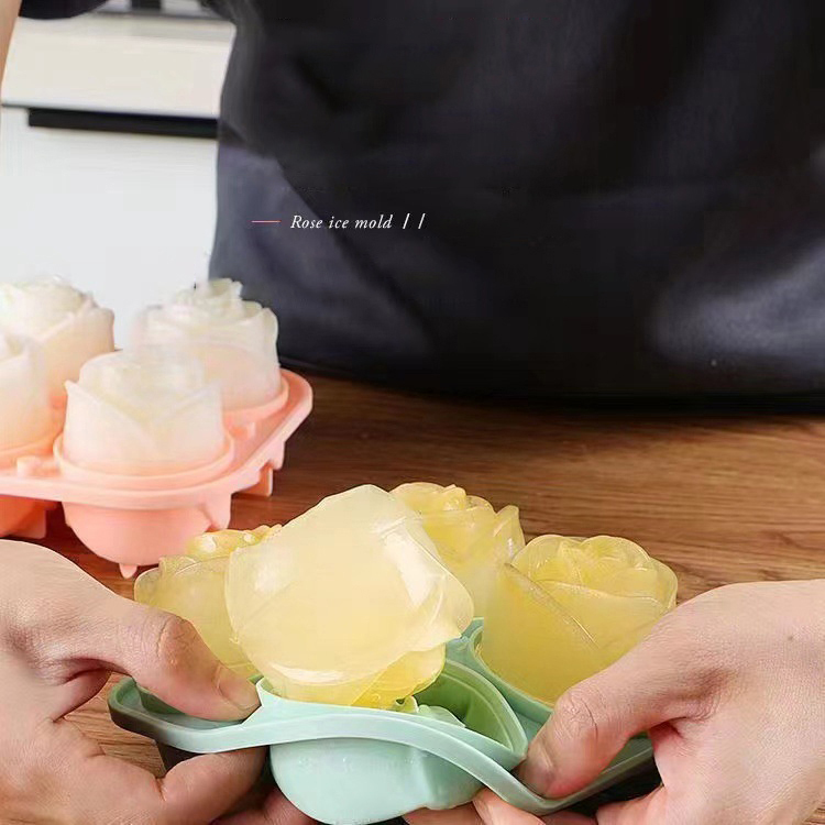 3D Rose Ice Molds 4 Holes Ice  - Kitchen Appliances On Sale 评论和价格