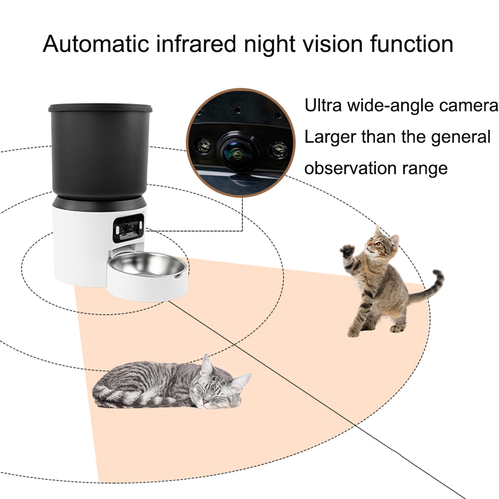 4L Pet Feeder Button WiFi Came - Kitchen Appliances Video 评论和价格